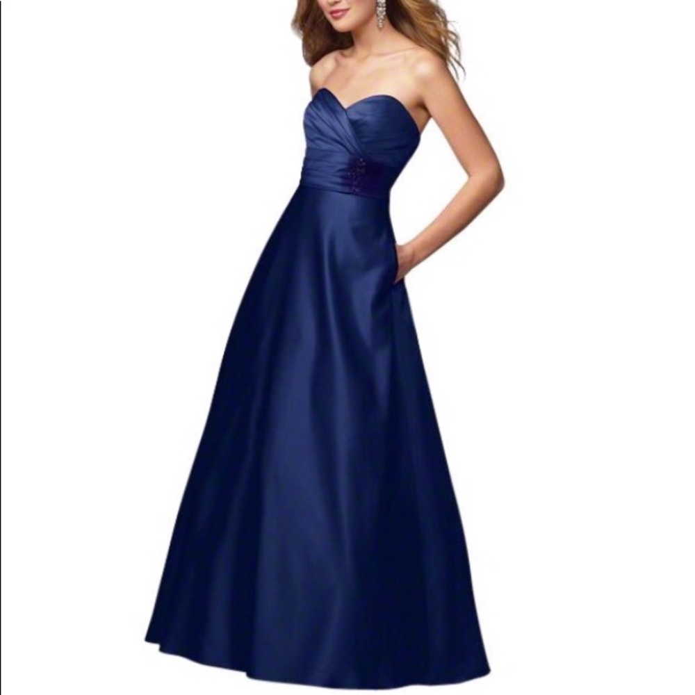 Alfred Angelo Indigo Blue Bridesmaid Dress Size 6